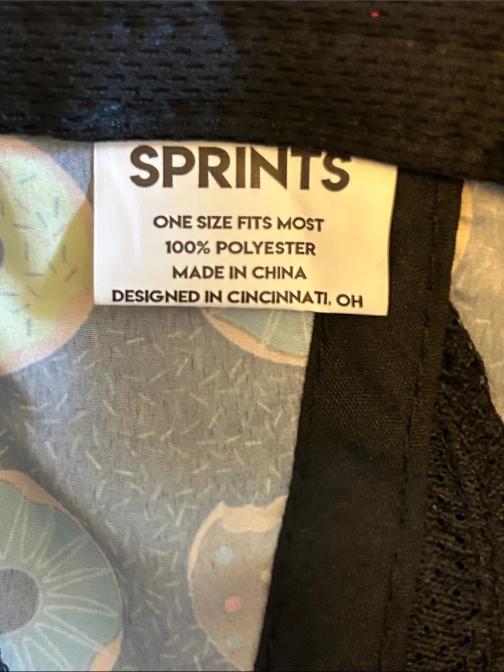 Sprints donut patterned ball cap styled hat OS